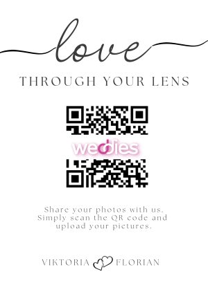Wedding QR code Template Black